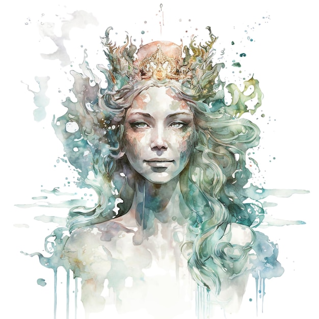 Water goddess watercolor 107