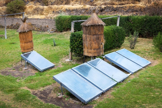 Water heater with solar battery