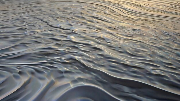 Photo the water is wavy and has a reflection of light on it