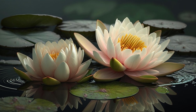 Water Lily Flower Generative AI