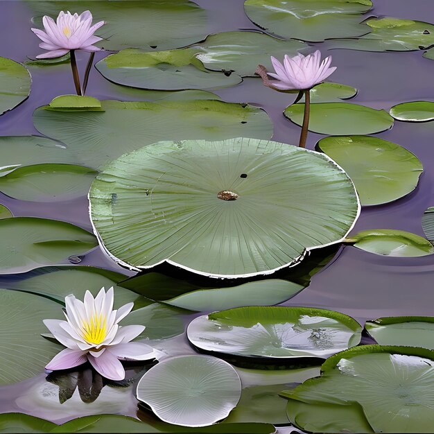 water lily flowers ai generated