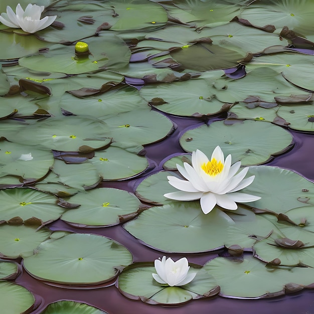 water lily flowers ai generated