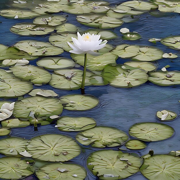 water lily flowers ai generated