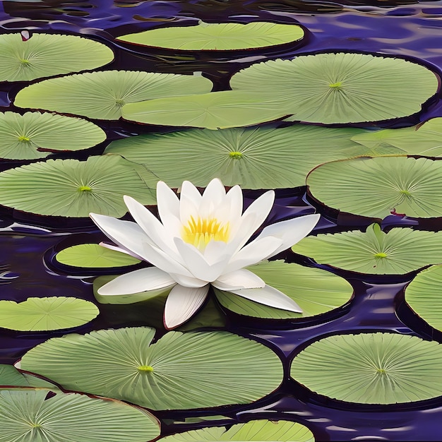 water lily flowers ai generated