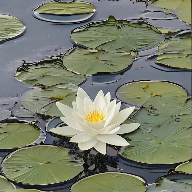 water lily flowers ai generated