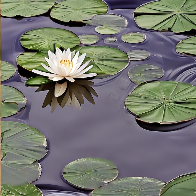 water lily flowers ai generated