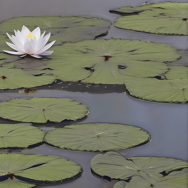 water lily flowers ai generated