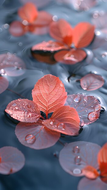 Photo a water lily with water drops and the word  water  on it