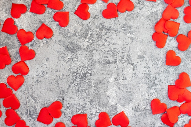 Water melon cut into heart shape. Space for text. Flat lay composition