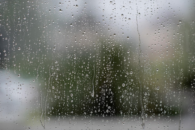 Water on mirror rainy day abstract background