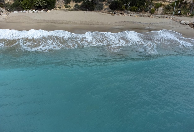 the water in the ocean is blue and green