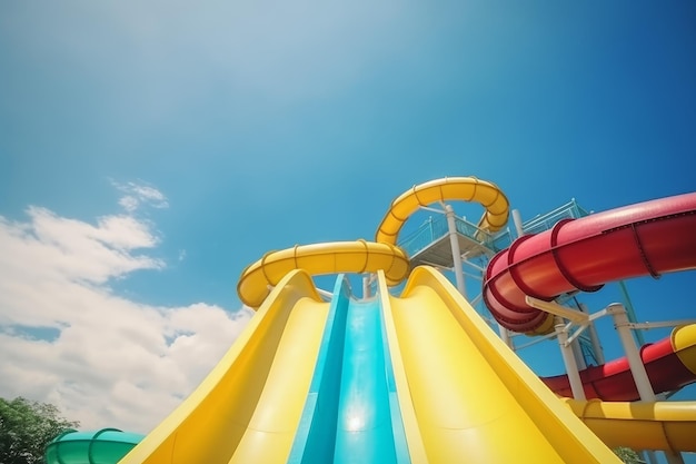 Water park slides holiday Generate Ai