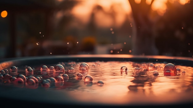 A water puddle with the word water on it