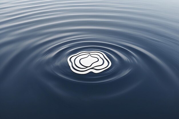 Photo water ripple logo mockup with blank white empty space for placing your logo