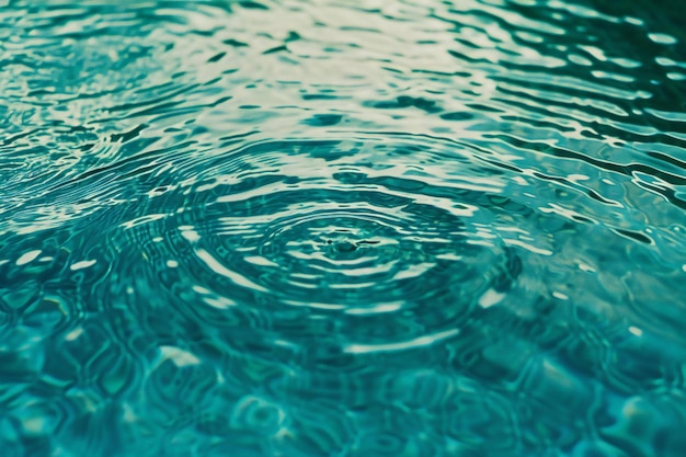 Water ripples background Water drops on the surface of the water