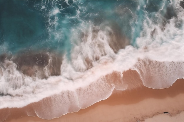 Water sand vacation wave nature ocean summer shore sea beach Generative AI