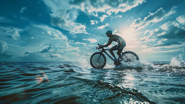 a water skier is riding a wave in the water