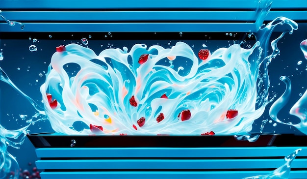 Water splash abstract background banner