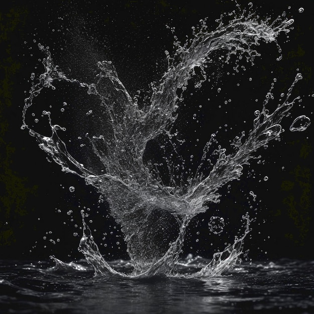 Water splash background generated Ai