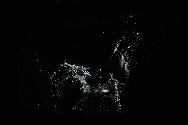 Water splash black background backdrop fresh