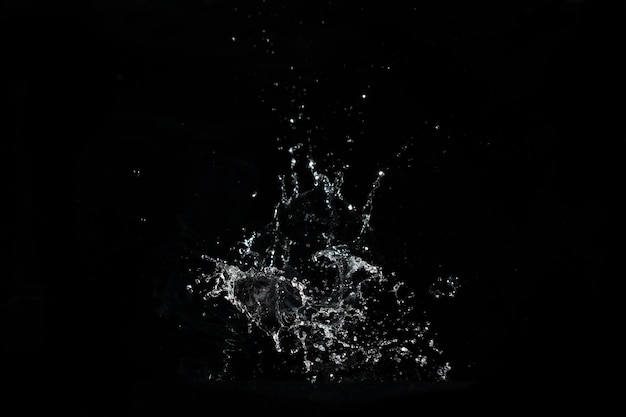 Water splash black background backdrop fresh