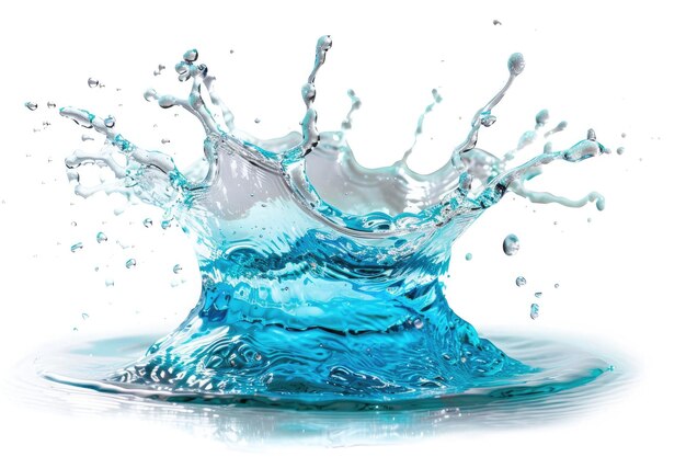 Water Splash Isolated on White Background Cutout