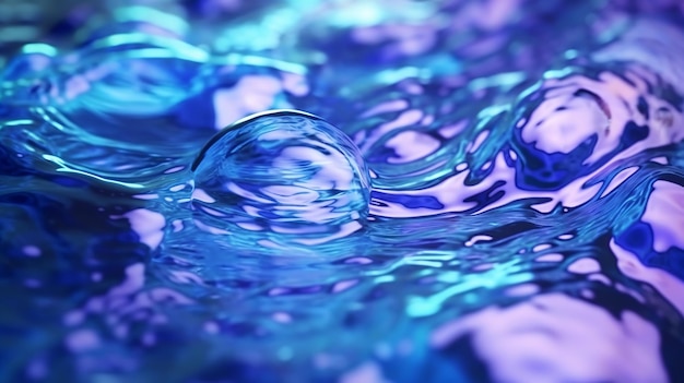 water splash macro close up abstract blue color background high quality big size print