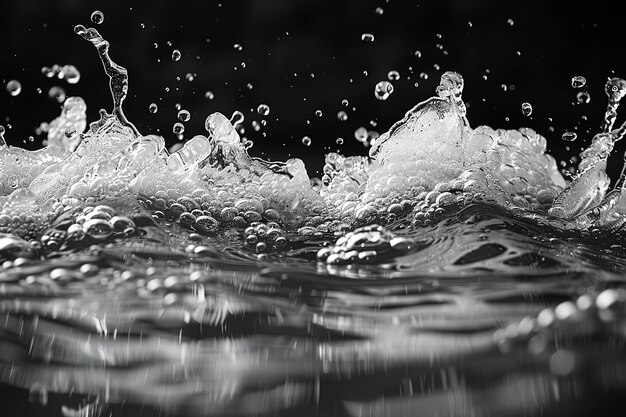 Water Splash On nature splashing motion background blue freshness clear flowing purity bubbles