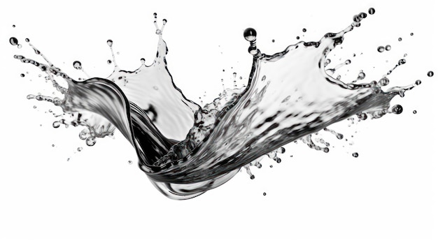 water splash on white background