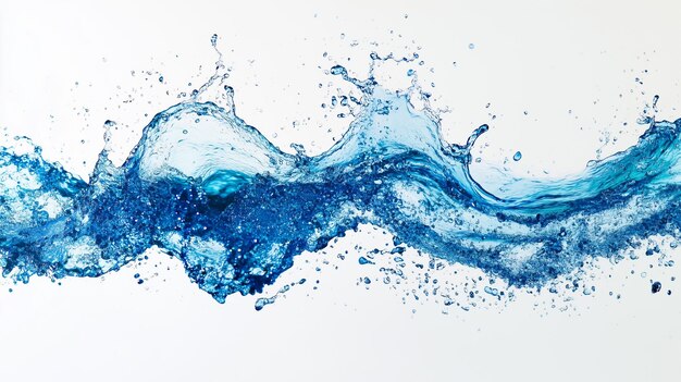 a water splash with blue and green water splashing on it