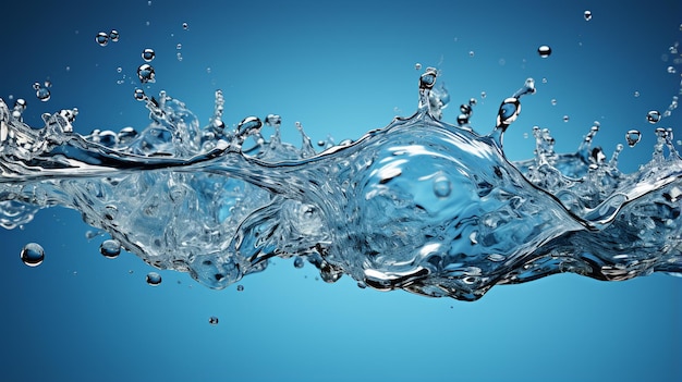 water splash with blue liquid on a black background