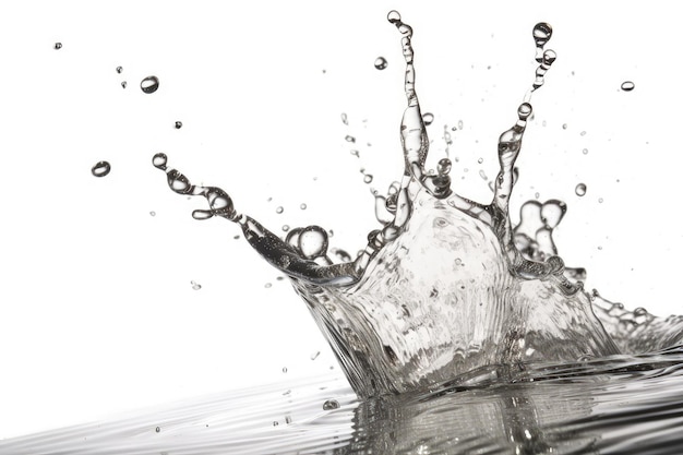 A water splash with a white background generative AI