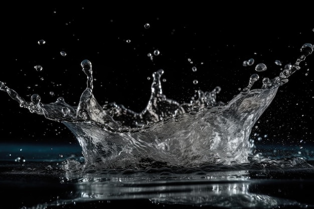 A water splash with the word water on it Generative AI