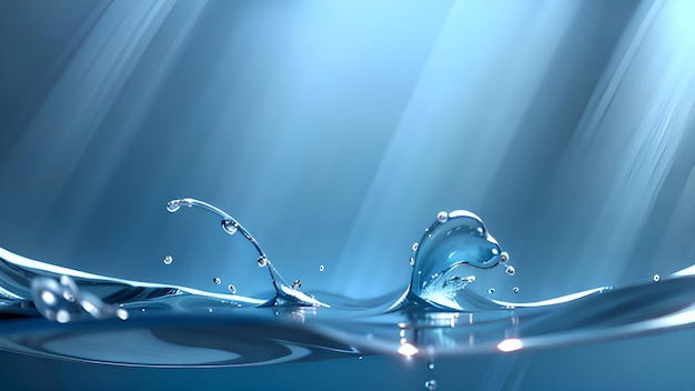 Water splashes with blue style background