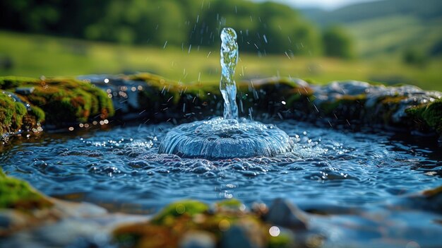 Photo water springing from the earth