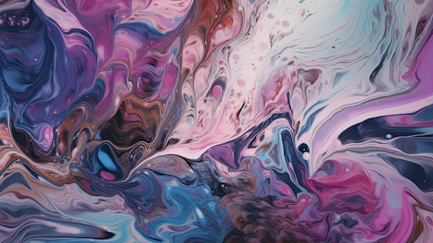 water surface in pink and purple shades in the style of light azure and beige