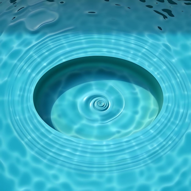 Photo water surface with circular design