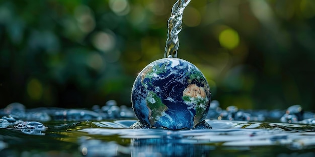 Photo water sustains life on earth