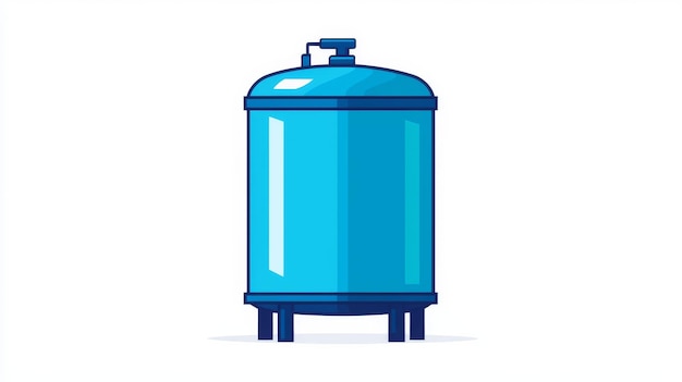 Water tank isolated on a white background in a modern style