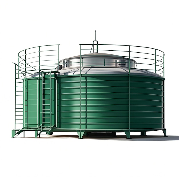 Photo water tank on white background