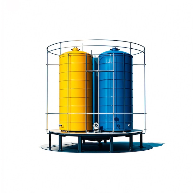 Photo water tank on white background