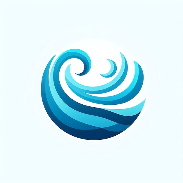 Water wave simple logo