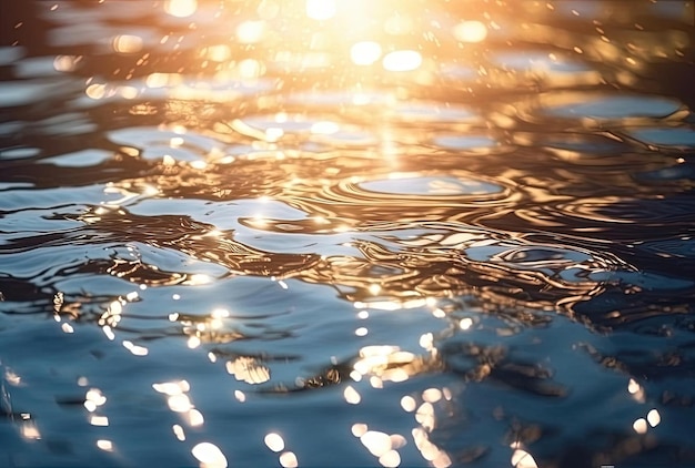 Water with bokeh background