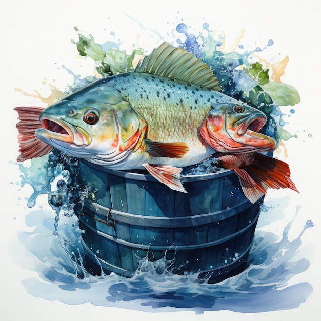 Waterco Bait Bucket Brigade illustration Generative Ai