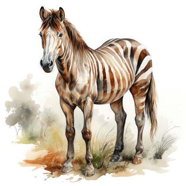 Waterco Zorse Clipart illustration Generative Ai