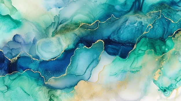 Watercolor abstract background made by alcohol ink Generative AI