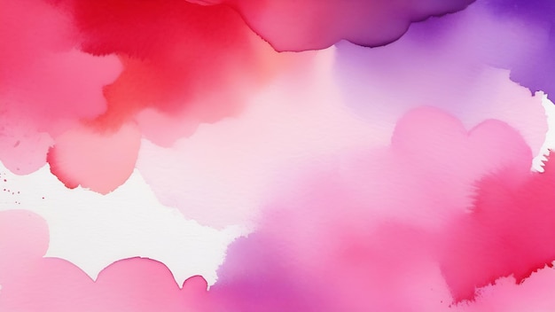 Watercolor abstract background pink and purple colors Valentines Day Concept love feeling emotion