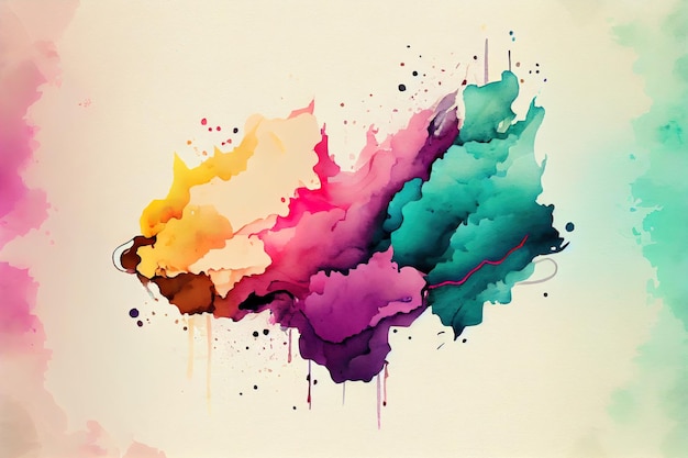 Watercolor abstract colorful background Generative AI