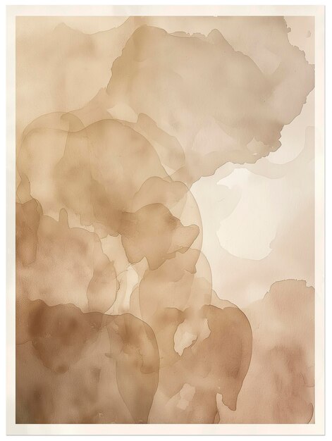 Photo watercolor abstract painting of light brown background