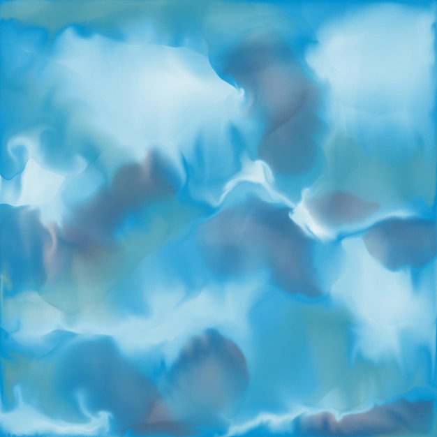 Watercolor abstraction of mixed white-blue shades. Illustration.